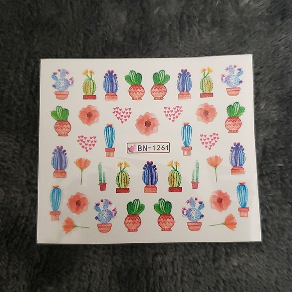 Cactus Nail Tattoo Sliders - Picture 1 of 1